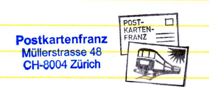 Adressetikette vom Postkartenfranz